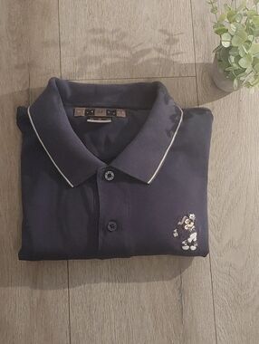 Nike Golf l Men's Navy Polo Shirt with Embroidered Logo l Mickey